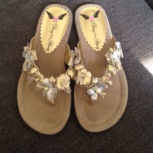 Gold and Silver Sandals