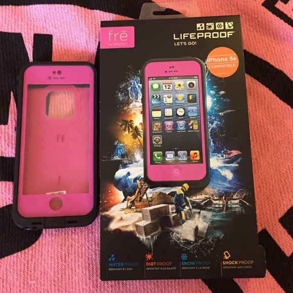 iPhone 5/5s Lifeproof Frē Case Pink and Black