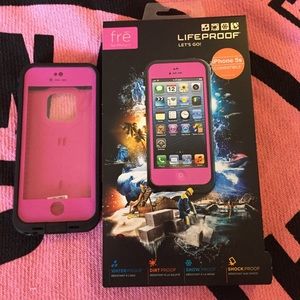 iPhone 5/5s Lifeproof Frē Case Pink and Black