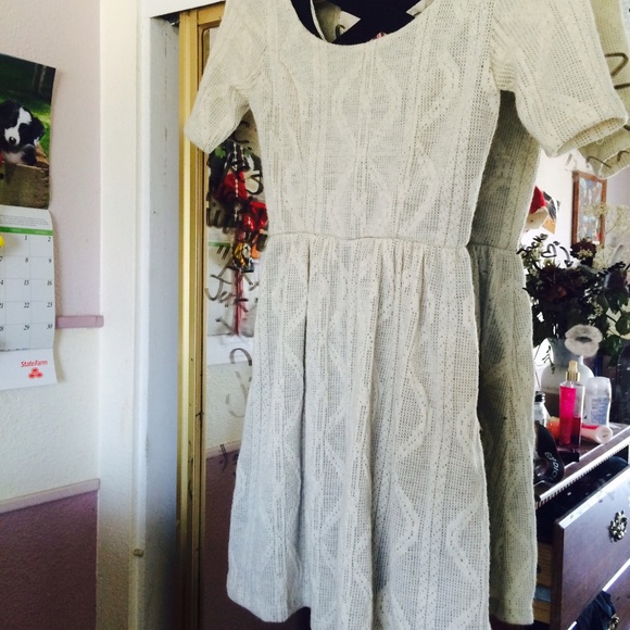 A beige dress