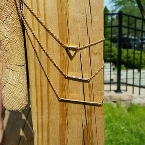 Three Piece Gold Necklaces