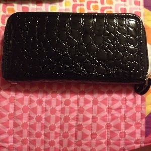 Black Croc Wallet .