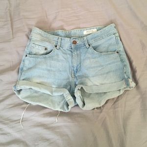 High waisted boyfriend shorts
