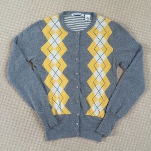 Autumn Cashmere Argyle Cardigan