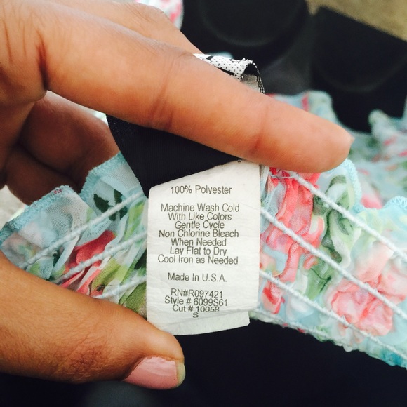 Floral Tube Top or Beach Cover Up - Picture 3 of 3