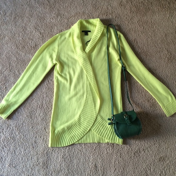 Forever 21 Jackets & Blazers - NWT: Neon Yellow Cardigan
