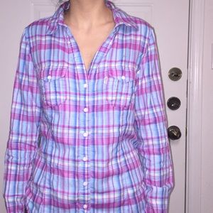 Levi's long sleeve plaid button down size medium