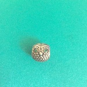 Pandora Wise Owl charm with green eyes