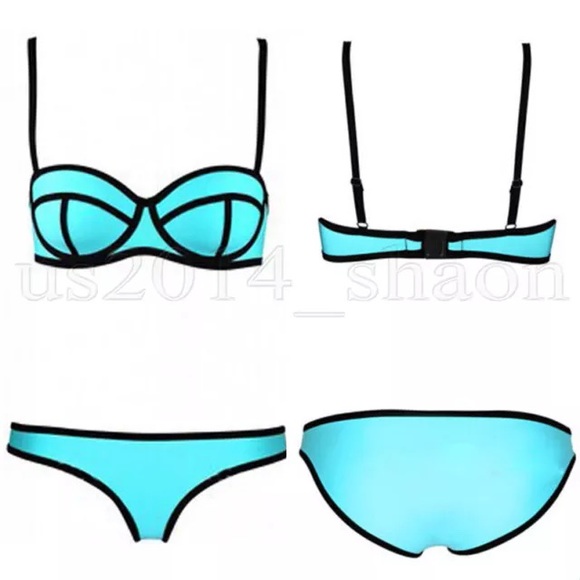Neoprene push up bikini top