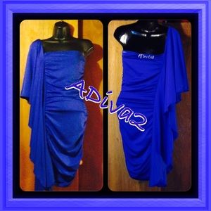 Royal Blue One sided Dress.