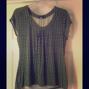 Banana Republic Green/Blue Patterned Top