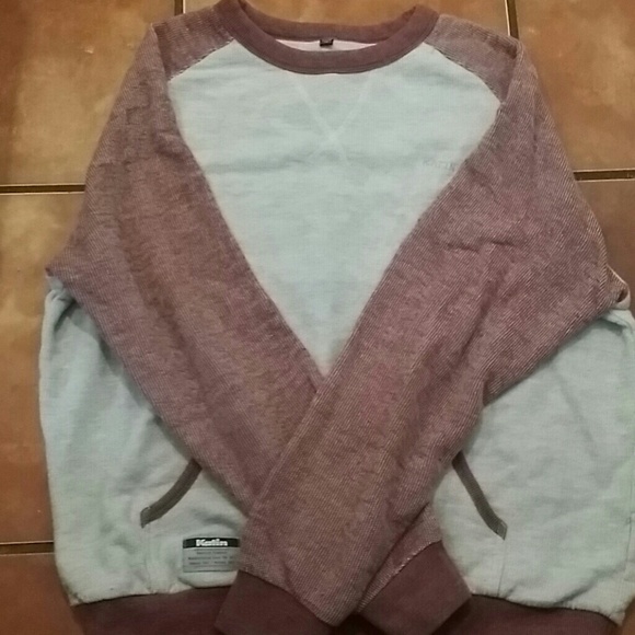 Burgandy/ gray mens sweater