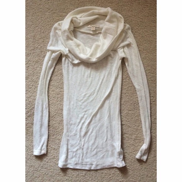 Cream Cowl Neck Sweater