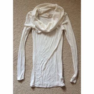 Cream Cowl Neck Sweater