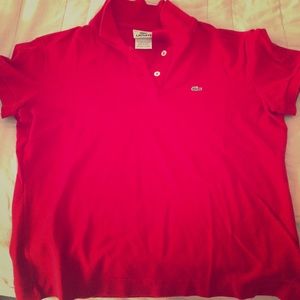 Red Lacoste Polo