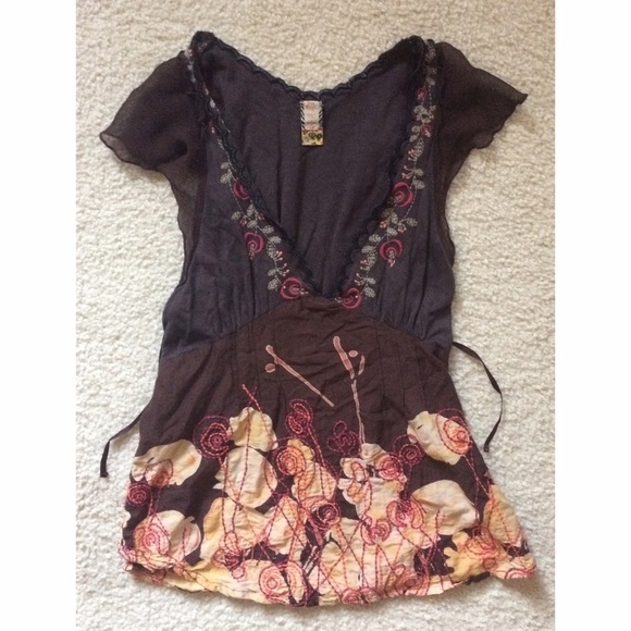 Free People Brown Top - Picture 1 of 1
