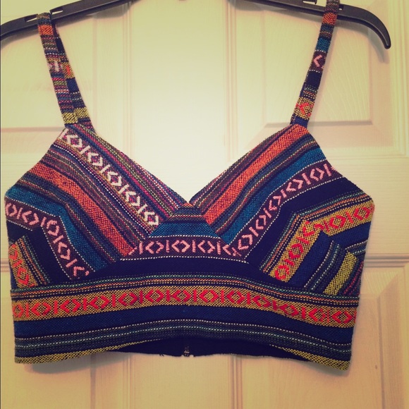 Colorful printed crop top