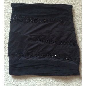 Black Embellished Skirt