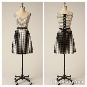CoreyLynnCalter Monochromatic Corset Stripe Dress
