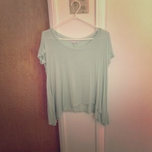 Thin mint colored loose t-shirt