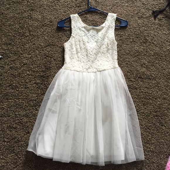 White tooled dress