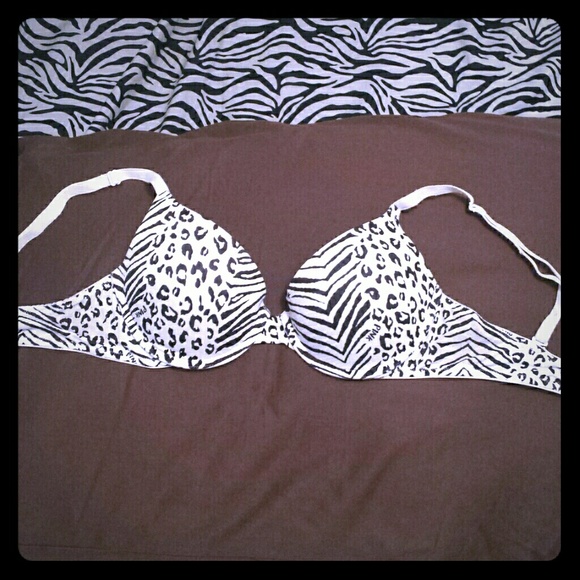 Zebra and cheetah print bra