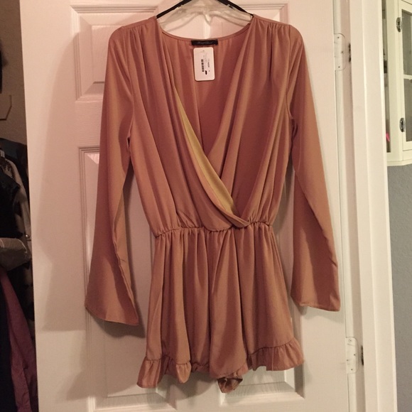 Nude dress romper