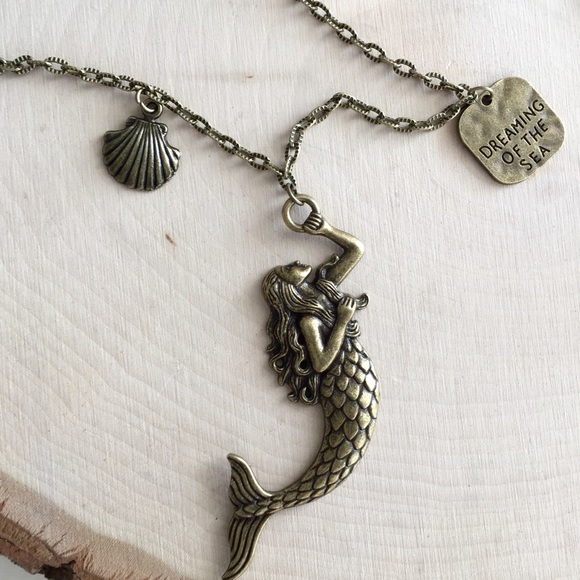 Mermaid Dreaming Of The Sea Long Necklace