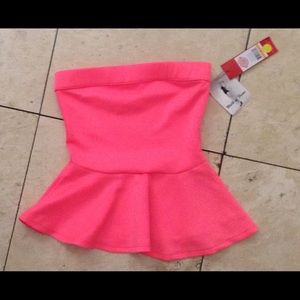 Marilyn Monroe Neon Pink Strapless Shirt