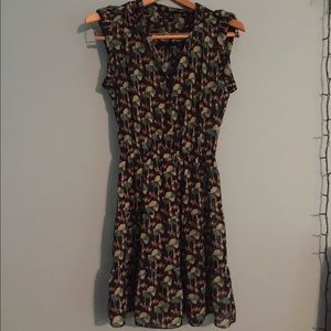 Sheer Wolf Print Dress