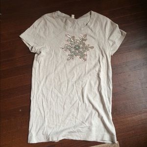 J. Crew snowflake tee