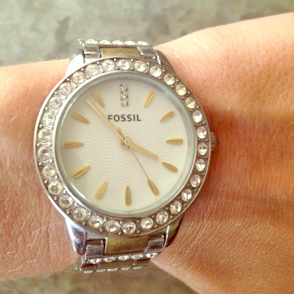 Fossil watch. Gold&silver
