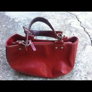 Red leather Kate spade bag.