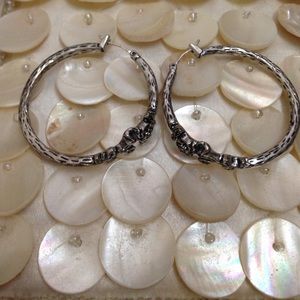 Lucky Brand rose hoop earrings