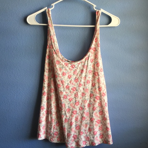 Low scoop floral tank top - Picture 1 of 2