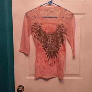 Angels and Diamonds 3/4 sleeve top