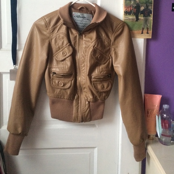 Brown leather jacket - Picture 1 of 2