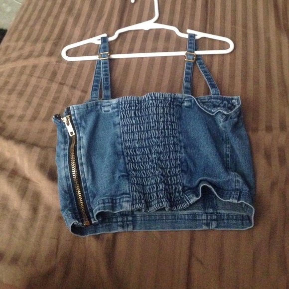 Denim crop top - Picture 2 of 2