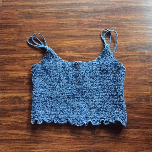 Denim crop top - Picture 1 of 3