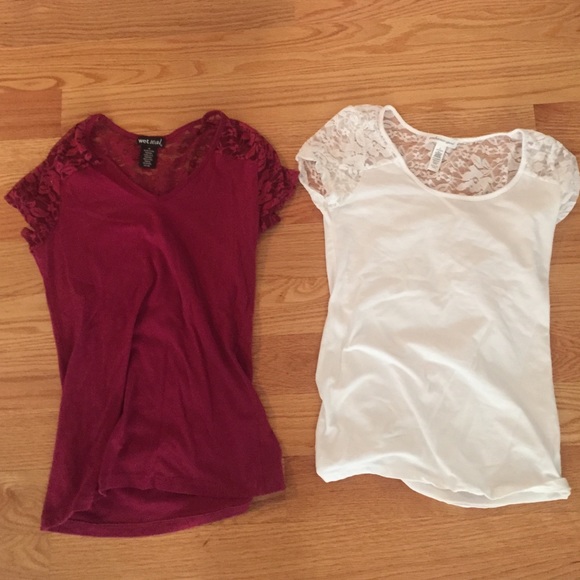 Red and white shirts