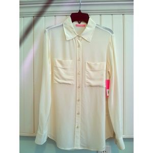 Silk button down blouse