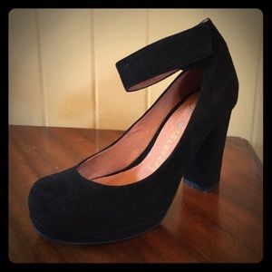 Jeffrey Campbell black suede heels