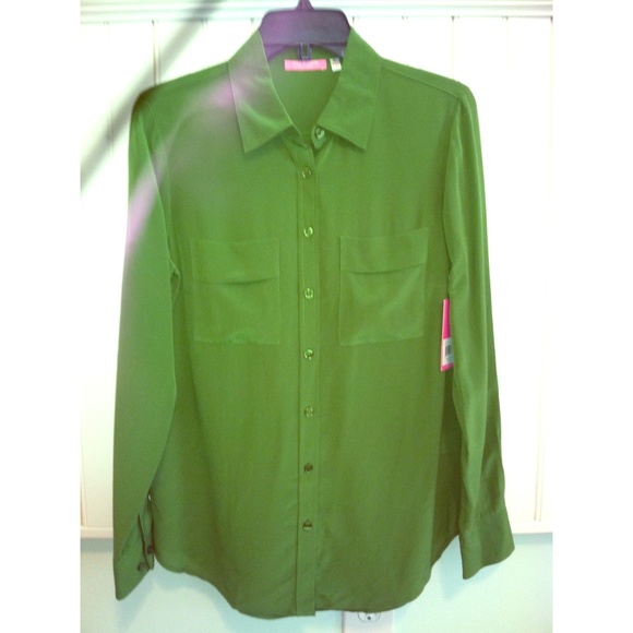 Silk button down blouse
