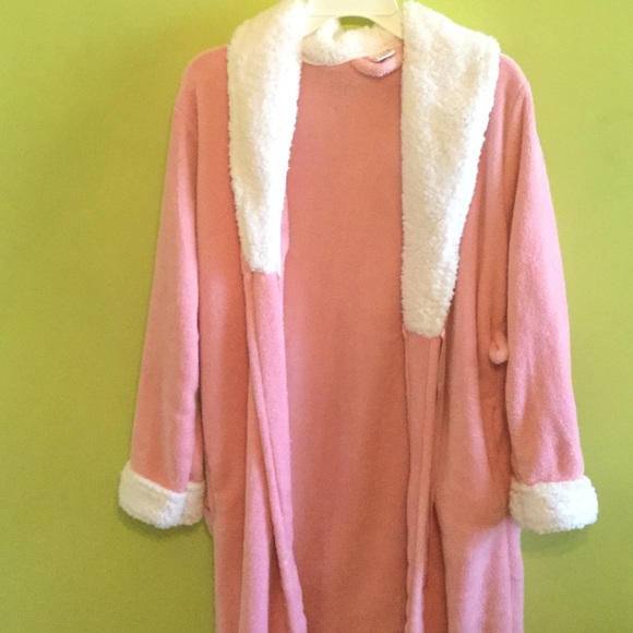 Pink and white robe