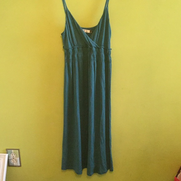 Teal blue green dress