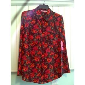 Floral Print Silk Blouse
