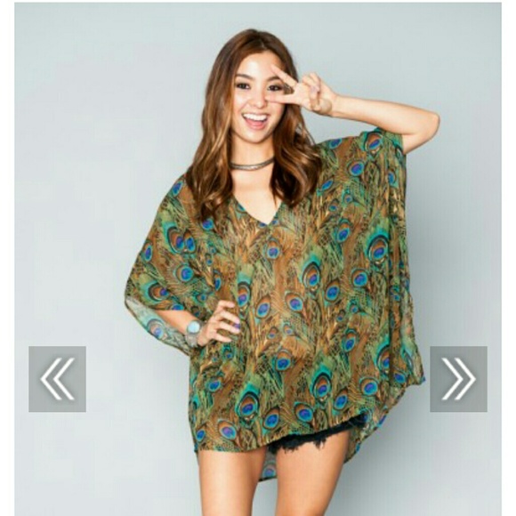 NWT Peta tunic in peacock
