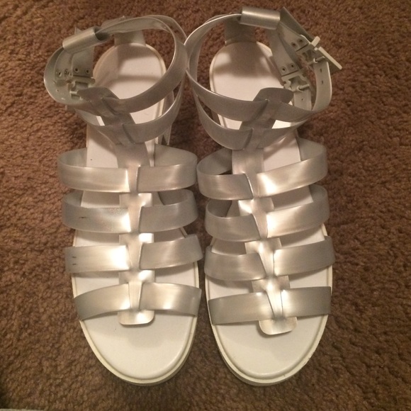 Heeled semi platform sandals