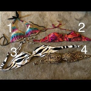 Variety of swimsuit tops