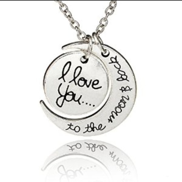Jewelry - New. I love u 2 the moon and back necklace